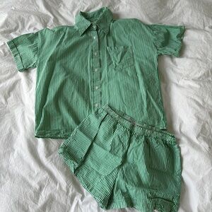 Lisa Says Gah striped cotton pj set